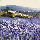 Hazel Barker Champs D'Iris Provence painting